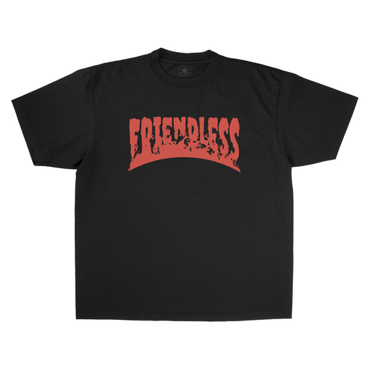 "Friendless" Classic Logo on Heavyweight Crewneck T-Shirt