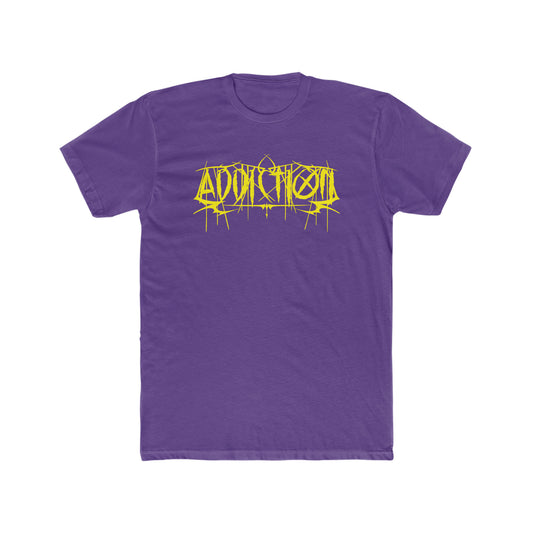 "Addiction" Men's Cotton Crew Fitted Tee