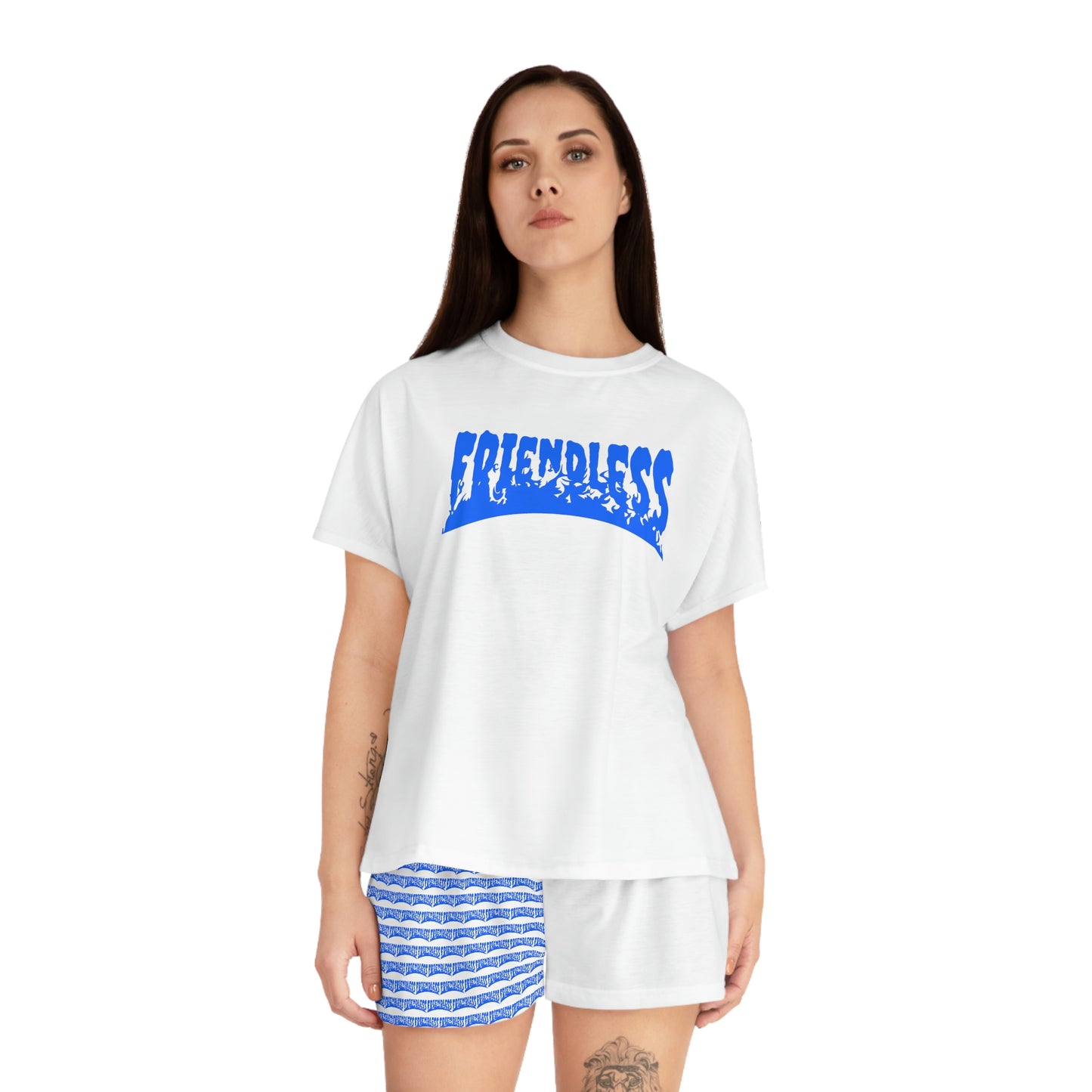 "Friendless" Classic Logo Women's Short Pajama Set