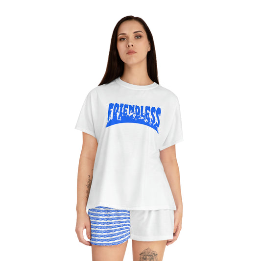 "Friendless" Classic Logo Women's Short Pajama Set